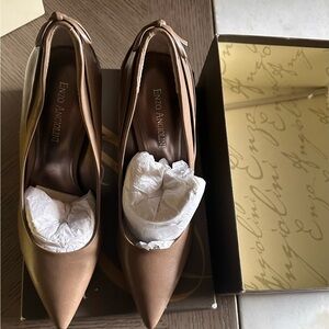 Enzo Angiolini Tan Pointed Toe Heels